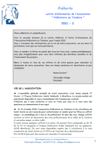 Lettre d'information Préhorta - 2ème trimestre 2021